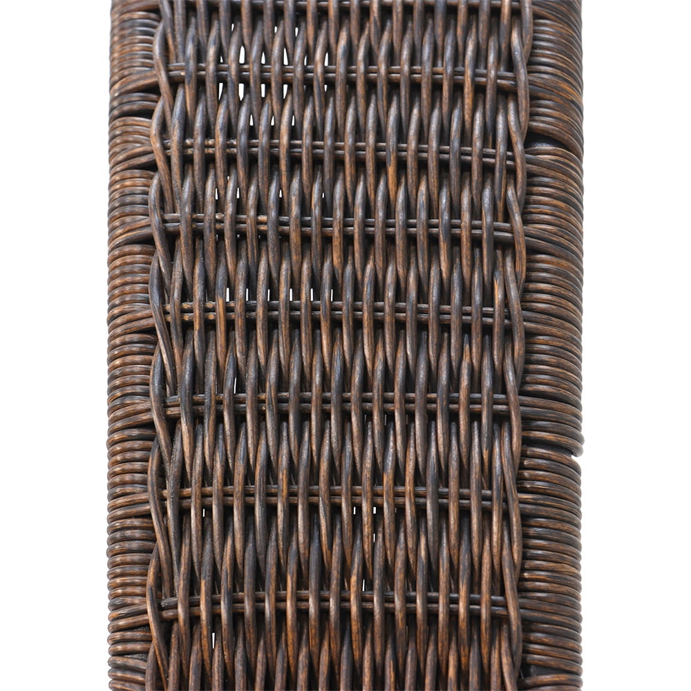 Abble 6 Bottle Wall Mounted Wicker Wine Bottle and Glass Rack