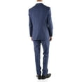 thumbnail image 3 of Ferrecci Men's Mason Navy Wool Slim Fit Notch Lapel 2 Piece Suit with Matching Flat-Front Dress Pants (44 Regular), 3 of 7