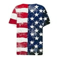 thumbnail image 5 of Cavosen American Flag Shirt Women Petite 4th of July Short Sleeve V-Neck Tops American Flag Print T Shirts Lady XL Red White and Blue Casual Tops Funny Patriotic Tunic Tees 2025 Patriotic Clothes, 5 of 5
