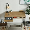 thumbnail image 6 of Caffoz Home Office Computer Hairpin Leg Desk with Drawer, Oak, 6 of 9