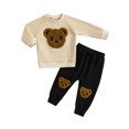 thumbnail image 2 of Spazoro Toddler Child Girls Outfit Sets, Fall Winter Casual Cute Print Warm Sweatshirts and Pants for Girls Khaki Size 5 T, 2 of 9