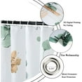 thumbnail image 5 of Watercolor Floral Shower Curtain, Sage Green Beige Blossom Flower Modern Minimalist Bathroom Curtain Home Decor Waterproof Fabric Machine Washable with 6PCS Hooks,36" Wx72 L, 5 of 6