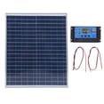thumbnail image 2 of Solar Panel Aluminum Monocrystalline Portable Photovoltaic Module Solar Charger for Car Boat RV Motorcycle, 2 of 7