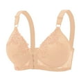 thumbnail image 4 of Siilsaa Wireless Bra Womens Bras Comfortable Bras Support Push Up Bralettes Low Cut no Underwire Bras Plunge Seamless Tshirts Bras Beige,44, 4 of 4