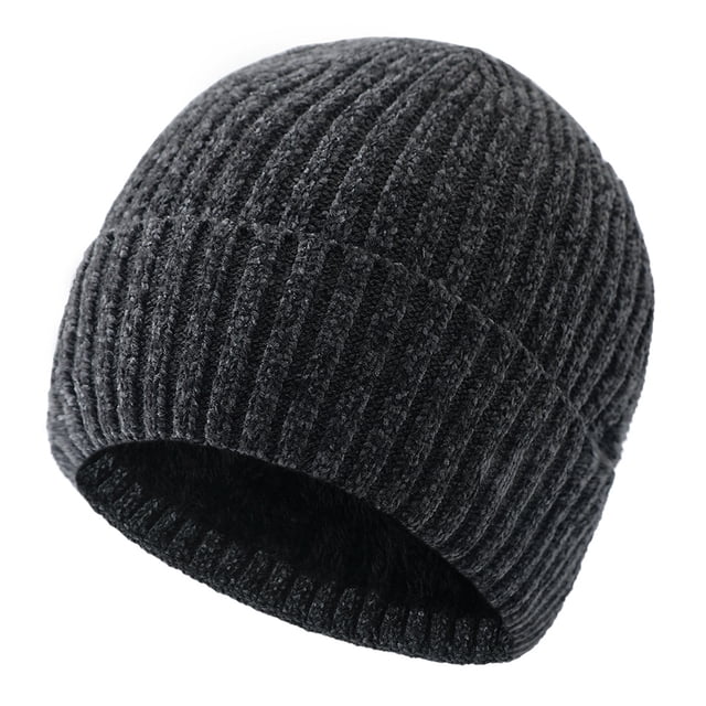 Gorro de invierno de punto para hombre y mujer, gorro de invierno cálido.