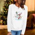 thumbnail image 2 of Camisas de manga larga ligeras con cuello redondo de Navidad para mujer Camisas de túnica de otoño para mujer Tops de otoño Pompotops FGAJ10445, 2 of 6