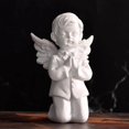 thumbnail image 3 of Resin White Angel Statue Desktop Decor Statue Figurines Cute Collection Window Props Christmas prayer boy, 3 of 9