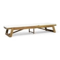 thumbnail image 6 of GDF Studio Lillian Outdoor Acacia Wood Armless Adjustable Chaise Lounge with Cushion, Teak and Cream, 6 of 14
