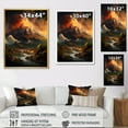 thumbnail image 4 of Designart "Awakening Of The Volcanic Power II" Volcano Floater Framed Wall Art Living Room, 4 of 5