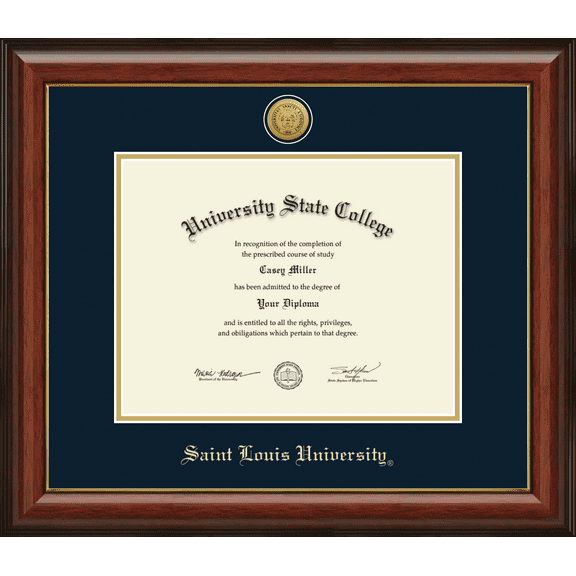 Saint Louis University Diploma Frame, Document Size 11" x 8.5"