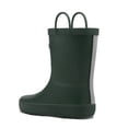 thumbnail image 2 of Kushyshoo Kids Rain Boots for Girls Waterproof Dark Green Matte Rubber with Easy-On Handles Size 6, 2 of 5