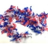 PATRIOTIC RED/WHITE/BLUE FEATHER GARLAND