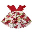 thumbnail image 1 of Combinaison Jaune à Fleurs d'Été pour Bébé Fille Robe Rouge, 1 of 3