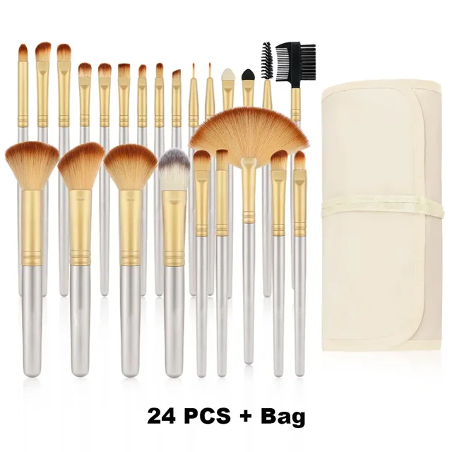 Juego de 10/32 brochas de maquillaje suaves y esponjosas para base de maquillaje, contorno, rubor, corrector, sombra de ojos, kit de maquillaje, herramientas de belleza para mujeres
