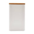 thumbnail image 1 of Canister Homecreations Metal Blanco con Tapa Bambú 2100ml, 1 of 4