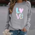 thumbnail image 2 of EHQJNJ Chandails en Molleton pour Femmes Tendance Graphique Imprimé de la Saint-Valentin Col Rond Manches Longues Blouse Pull Décontracté (Style 03) Chandail en Molleton Squelette Femmes, 2 of 4