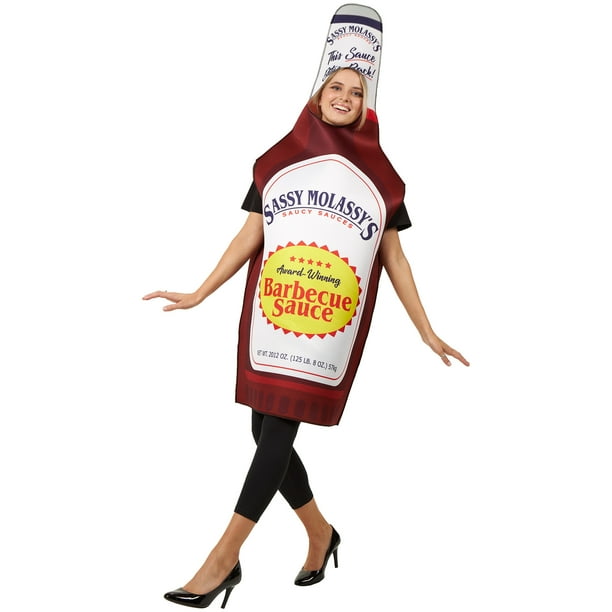 Hauntlook BBQ Sauce Halloween Costume Funny Food Barbecue Condiment Outfits for Adults