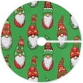 thumbnail image 1 of FMSHPON RedGreen Gnomes Xmas Christmas Tree Skirt Stand Mat for Holiday Party Decoration Indoor Outdoor 48 inches, 1 of 6