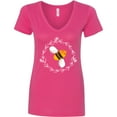 thumbnail image 3 of Inktastic Bee Cute Kids Honeybee Women's V-Neck T-Shirt, 3 of 5
