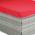 thumbnail image 4 of Outdoor Chaise Lounge Chairs Set of 2 with Adjustable Backrest, All-Weather Wicker Rattan Patio Pool Chairs with Cup Holder & Cushion for Poolside/Backyard, Red, 4 of 9