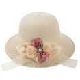 thumbnail image 2 of FNGZ 1 Hat, Beige Sun Hats, Sunshade Hat Children's Korean Summer Beach Hat Tourism Straw Hat Fisherman Hat Basin Hat, 2 of 3