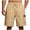 X258-Khaki, variant on Men's Shorts Casual Classic Fit Drawstring Summer Beach Shorts with Elastic Waist and Pockets
