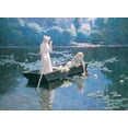 thumbnail image 2 of Unknown 14x11 White Modern Wood Framed Museum Art Print Titled - On the Lake, 2 of 4