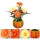 thumbnail image 3 of KAKOWELY 1 bonsái artificial decorativo para sala de estar, escritorio (naranja), 3 of 4