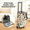 Beige, variant on FTCBJJA Folding Shopping Trolley with Wheels, Waterproof Grocery Bag for Climbing Stairs with Handle, Large-Capacity Trolley Bags, Double Layer, Beige