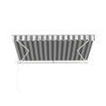 thumbnail image 3 of ALEKO 12x10 ft Grey White Striped Motorized Retractable Patio Awning, 3 of 7