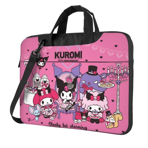 Sanrio Kuromi Laptop Bag Laptop Case Computer Notebook Briefcase Messenger Bag With Adjustable Shoulder Strap 14 Inch