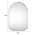 thumbnail image 4 of Cuteday 26x38 Inch Beveled Edge Frameless Bathroom Vanity Mirror, Wall Mount Mirror for Bathroom, Arched Decorative Mirror, 4 of 9