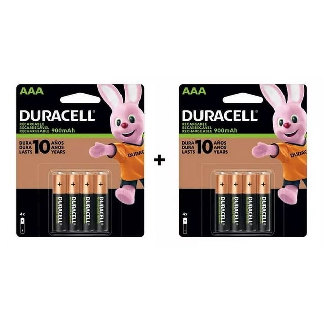 Duracell Pilas Recargables 8 Pilas AAA de 900mah 1.2v