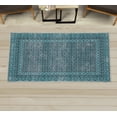 thumbnail image 1 of Geometric Decorative Rug, Abstract Design Lattice Print of Vintage Mesh Grid Intersecting Artwork, Quality Carpet for Bedroom Dorm and Living Room, 6 Sizes, Turquoise, by Ambesonne, 1 of 1