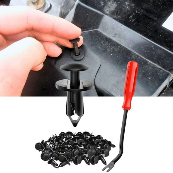 Nilight 100PCS Nylon Bumper Rivet Clips for GM 21030249 for Ford N807389S for Chrysler 6503598,1PC Bonus Fastener Remover