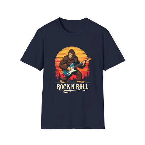 Rock N Roll Sasquatch Guitar T-Shirt