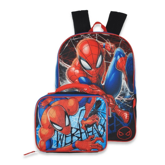 Marvel Spiderman backpack with Lunch Box