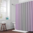 thumbnail image 5 of Ombre Light Purple Gray Fabric Shower Curtain Gradient Color Washable Shower Curtains for Bathroom, Waterproof Bath Curtain with Hooks Home Decor 72x72in, 5 of 8