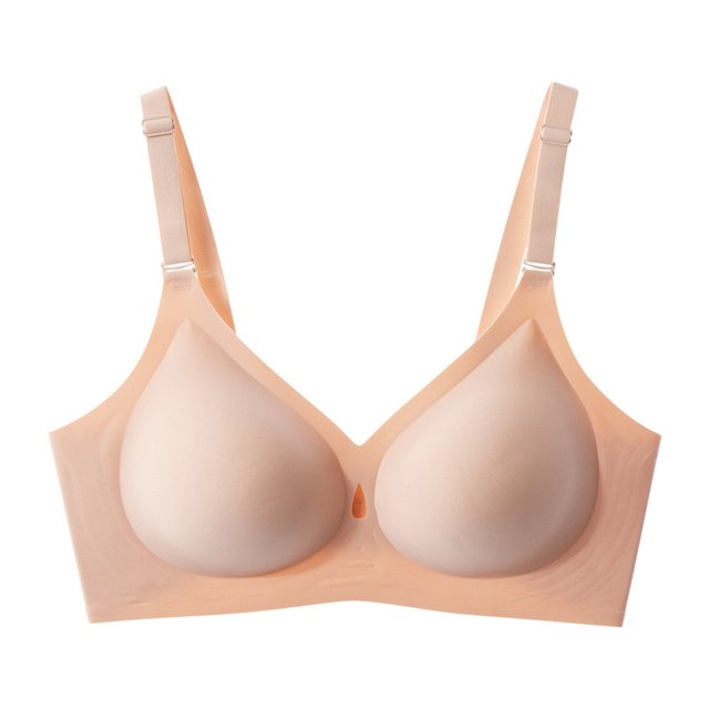 Soki Bras for Women - Seamless no Underwire, Solid Color Gathered Bralettes for Women, Wireless Push up Bra S-2XL