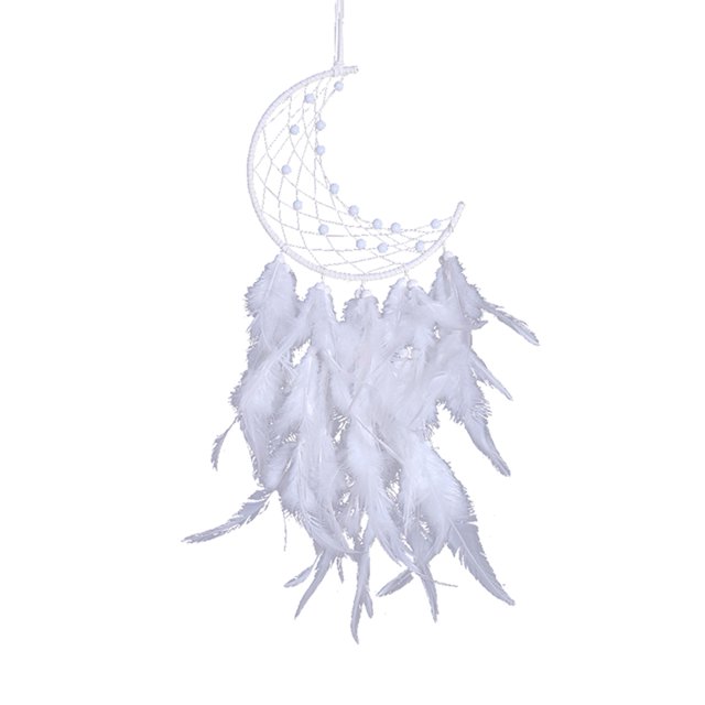 Sywqhk Atrapasueños hecho a mano, pluma de luna, hogar, coche, colgante artesanal, atrapasueños Sywqhk Para estrenar