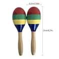 thumbnail image 2 of 1 Pair Wooden Maracas Sand Hammer Rumba Shakers Rattles Sand Hammer Percussion Instrument Musical for Kid Party Games, 2 of 6