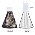 thumbnail image 4 of Cat 2pcs Bathroom Hanging Towels Velcro Soft Hand Towel Absorbent Tie Towels for Kitchen Toilet Tea Bar Washcloth, 4 of 7