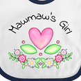 thumbnail image 4 of Inktastic Mawmaw's Girl Heart Flowers Girls Baby Bib, 4 of 4