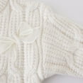 thumbnail image 5 of NIEWTR Girls' Little Love Embroidered Knitted Girls' Cardigan Sweater Pure Cotton Baby Sweater Autumn/Winter Girls' Baby Cardigan Coat Cardigan Sweater，3-4 Years，White, 5 of 8