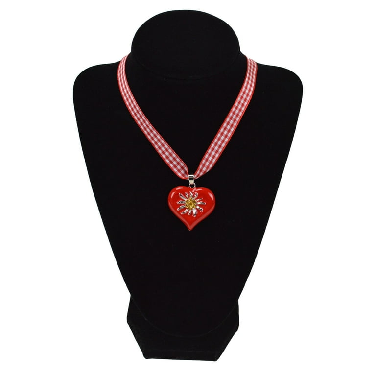 Red heart deals costume jewelry