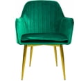 thumbnail image 2 of Sillón Comedor Eames Tapizado Rack & Pack  Verde Terciopelo Sala Habitación, 2 of 4