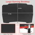 thumbnail image 6 of Dkelincs 47 inch Z-Shaped Gaming Desk Computer Desk, Ergonomic Writing Office Desk Racing Style PC Gaming Table Workstation with Headphone Hook for Game Players, Red, 6 of 8
