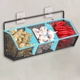 thumbnail image 2 of Wall Mounted Storage Rack Onion Ginger Garlic Condiments Spice Kitchen Shelf Punch-Free Vegetable Fruit Drain Basket Kitchen, 2 of 16