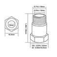 thumbnail image 3 of 2 Pcs Adaptateur de Filetage en Acier Inoxydable M18x1.5, Adaptateur de Capteur d'Oxygène Capteur d'Oxygène O2, 3 of 5