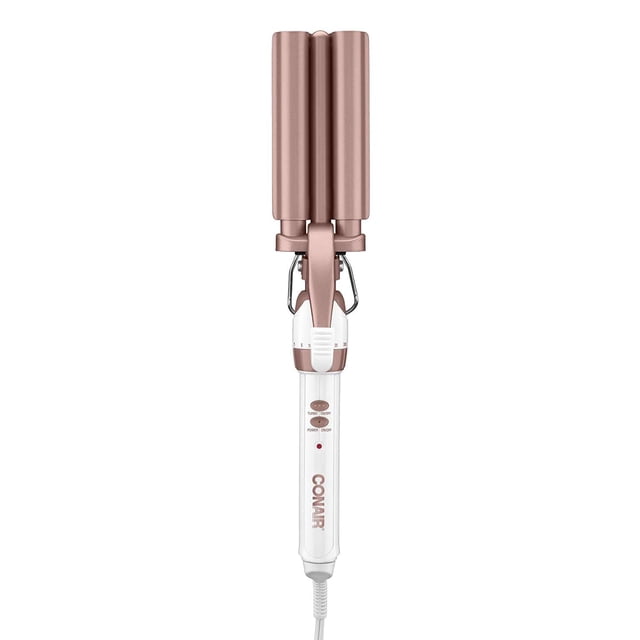 Curling Iron Conair, ondulador de pelo doble de cerámica con 3 cilindros
